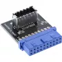 InLine USB 3.0 auf USB 3.1 Frontblenden Key-A Adapter intern