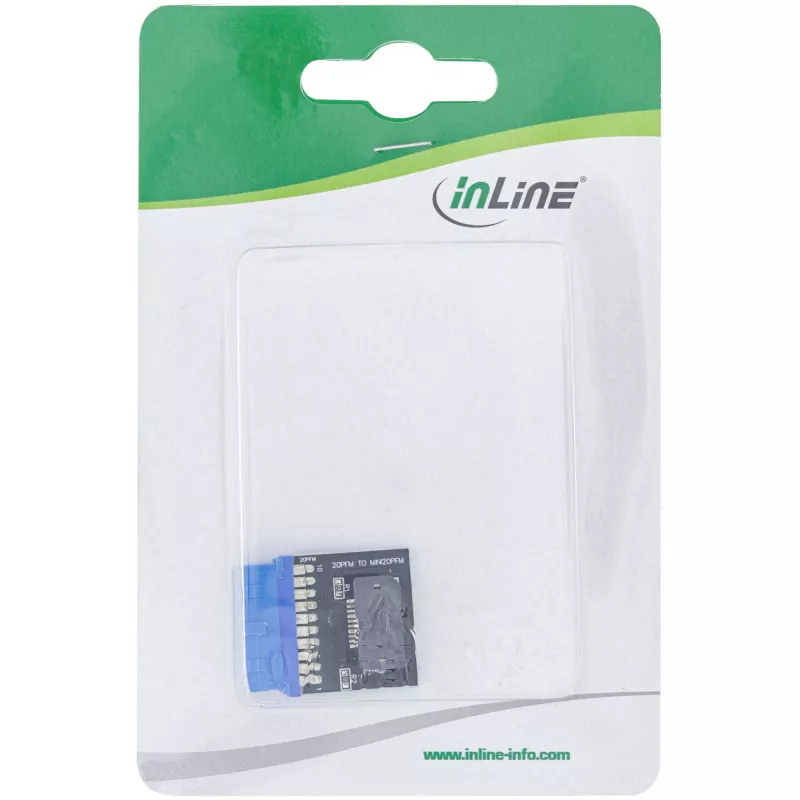 InLine USB 3.0 auf USB 3.1 Frontblenden Key-A Adapter intern