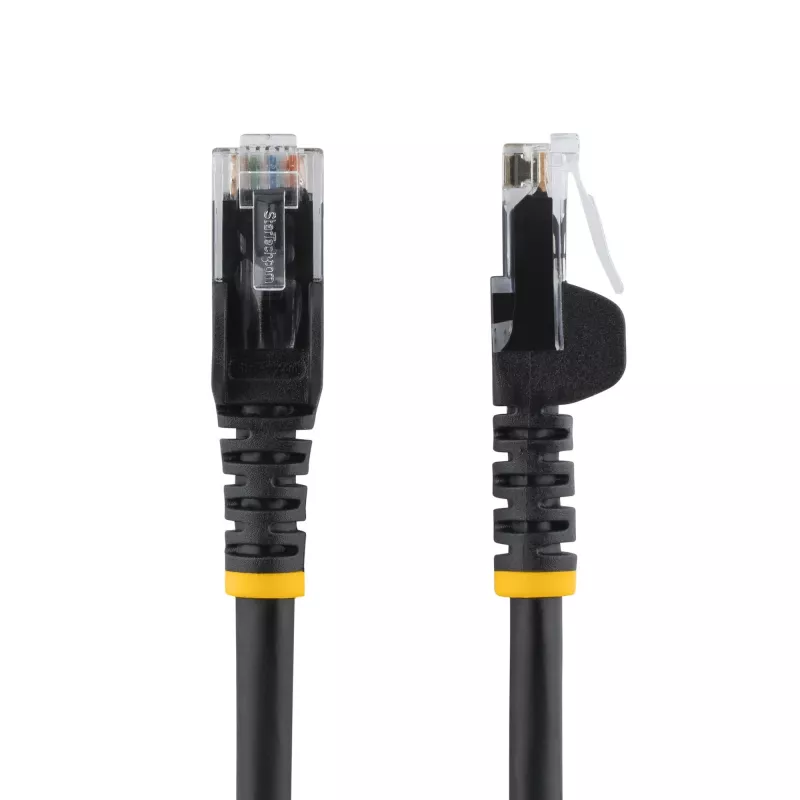 StarTech.com Cat5e Ethernet-Patchkabel mit rastnasenfreien RJ45-Steckern – 10 m, Schwarz