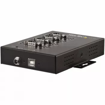 StarTech.com 4 Port Serial Hub USB auf RS232/RS485/RS422 Adapter - Industrieller USB 2.0 auf DB9 Seriell Konverter Hub - IP30-zertifiziert - Hutschienenmontierbarer serieller Metall-Hub - 15kV ESD-Schutz