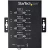 StarTech.com 4 Port Serial Hub USB auf RS232/RS485/RS422 Adapter - Industrieller USB 2.0 auf DB9 Seriell Konverter Hub - IP30-zertifiziert - Hutschienenmontierbarer serieller Metall-Hub - 15kV ESD-Schutz