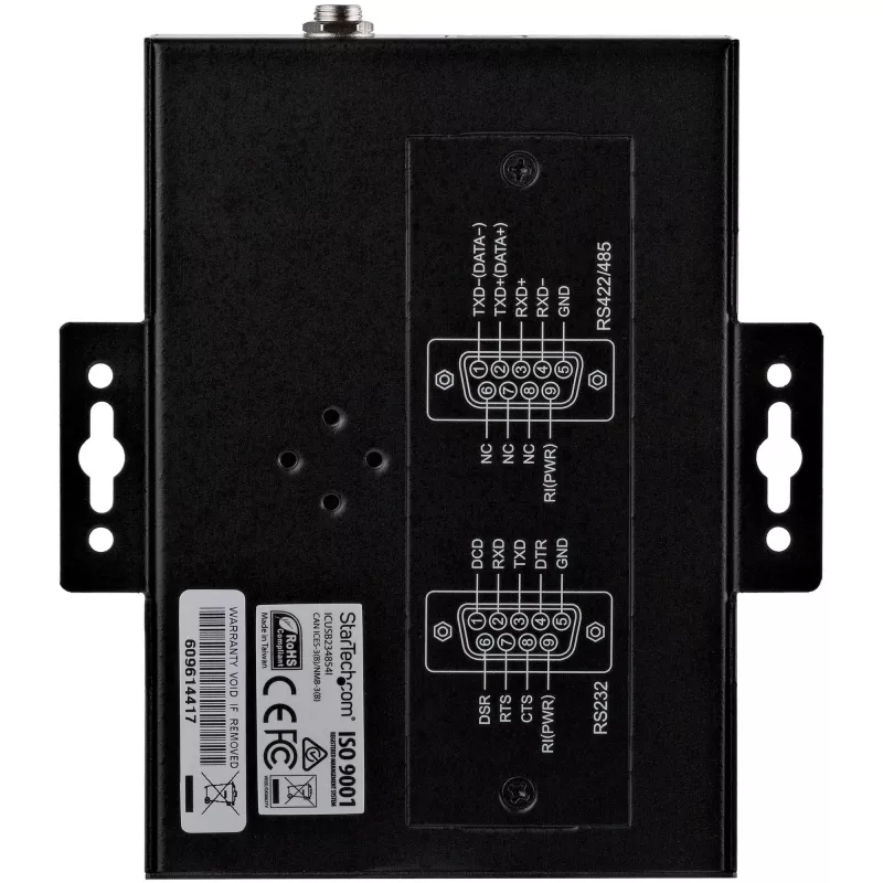 StarTech.com 4 Port Serial Hub USB auf RS232/RS485/RS422 Adapter - Industrieller USB 2.0 auf DB9 Seriell Konverter Hub - IP30-zertifiziert - Hutschienenmontierbarer serieller Metall-Hub - 15kV ESD-Schutz