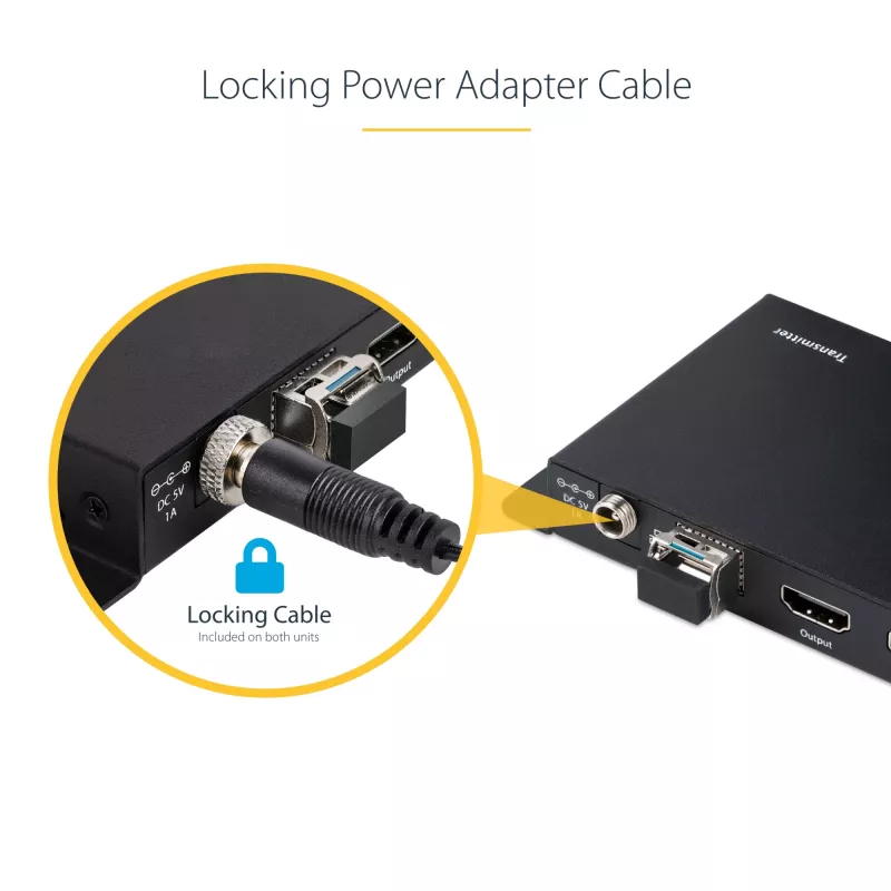 StarTech.com 4K HDMI over Fiber Extender Kit, 4K 60Hz bis zu 1000 m (Single Mode) oder 300 m (Multimode) LC Lichtwellenleiter, HDR, HDCP, 3,5 mm Audio/RS232/IR Extender, Sender- und Empfänger-Set
