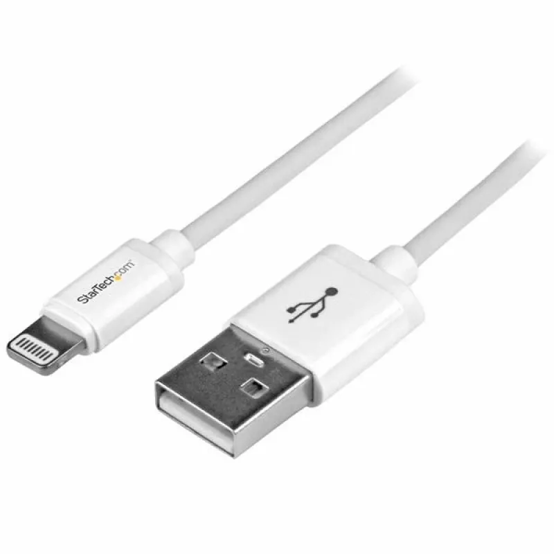 StarTech.com 1 m USB-auf-Lightning-Kabel – Ladekabel für iPhone/iPad/iPod – Lightning-auf-USB-Kabel mit Schnellladefunktion – Apple MFi-zertifiziert – Weiß