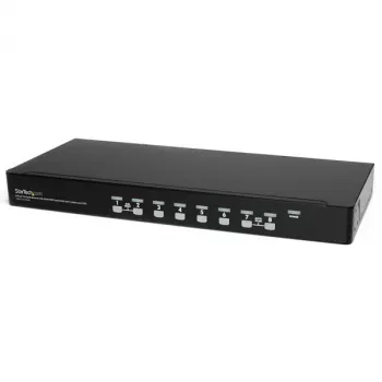 StarTech.com 8-Port 1HE Rackmount USB KVM Switch Kit mit OSD und Kabeln