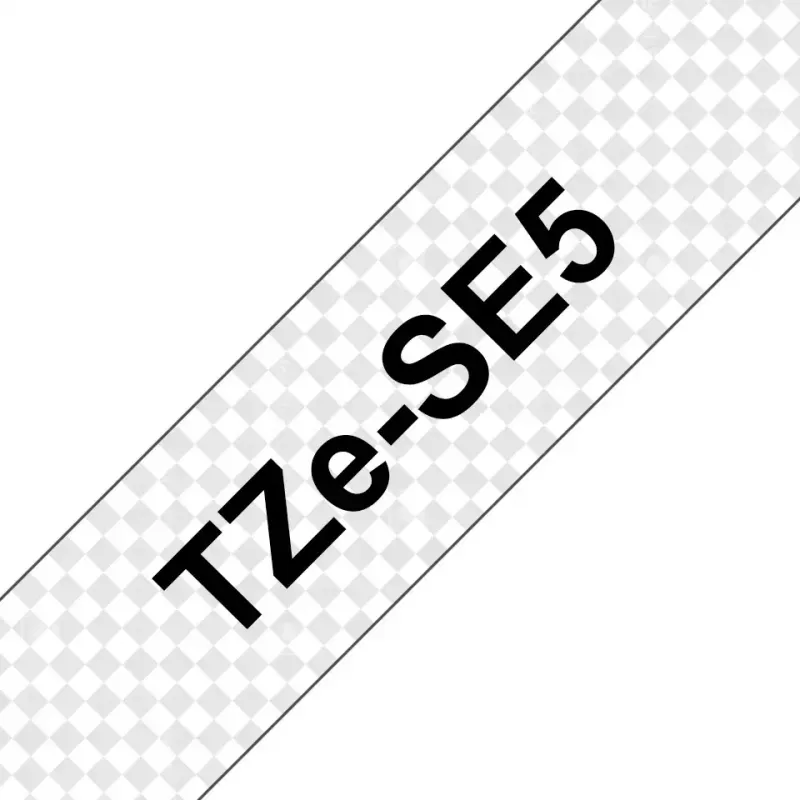 Etikettierband Brother TZE-SE5 — 24 mm x 8 m, schwarz auf weiß