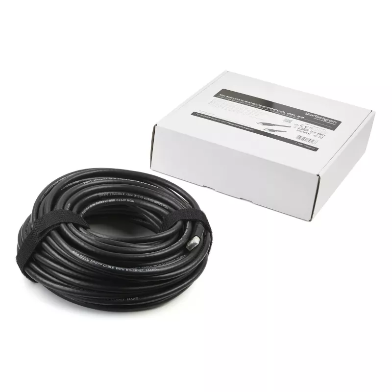 StarTech.com 30m aktives HDMI-Kabel – 4K High-Speed-HDMI-Kabel mit Ethernet – CL2-zertifiziert für Wandinstallation – 4K 30Hz Video – HDMI-1.4-Kabel – für HDMI-Monitor, Projektor, TV, Display