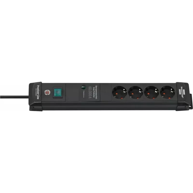 Power Extension Brennenstuhl 1951140300 1,8 m 4 AC-Steckdosen Innenbereich Schwarz