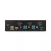 StarTech.com 2-Port DisplayPort KVM-Switch, 8K 60Hz / 4K 144Hz, Einzeldisplay, DP 1.4, 2x USB 3.0 Anschlüsse, 4x USB 2.0 HID Anschlüsse, Drucktasten- & Hotkey-Umschaltung, TAA-konform - betriebssystemunabhängig, Metallgehäuse