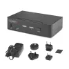 StarTech.com 2-Port DisplayPort KVM-Switch, 8K 60Hz / 4K 144Hz, Einzeldisplay, DP 1.4, 2x USB 3.0 Anschlüsse, 4x USB 2.0 HID Anschlüsse, Drucktasten- & Hotkey-Umschaltung, TAA-konform - betriebssystemunabhängig, Metallgehäuse