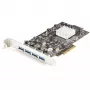 StarTech.com 4-Port USB PCIe-Karte – 10 Gbit/s USB 3.1/3.2 Gen 2 Typ-A PCI Express Erweiterungskarte mit 2 Controllern – 4x USB-A – USB PCIe Zusatzadapterkarte – Windows/Mac/Linux