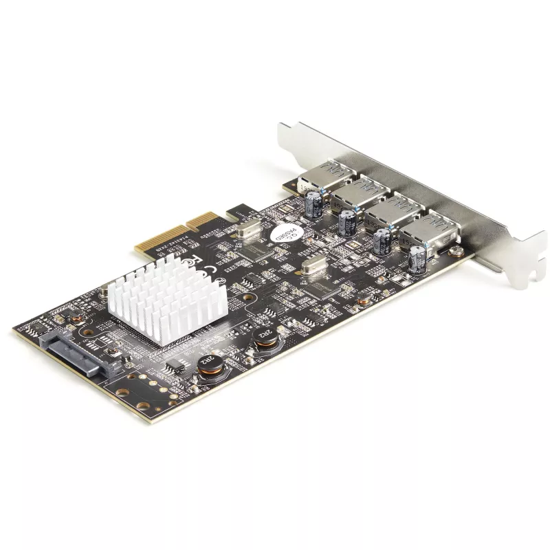 StarTech.com 4-Port USB PCIe-Karte – 10 Gbit/s USB 3.1/3.2 Gen 2 Typ-A PCI Express Erweiterungskarte mit 2 Controllern – 4x USB-A – USB PCIe Zusatzadapterkarte – Windows/Mac/Linux