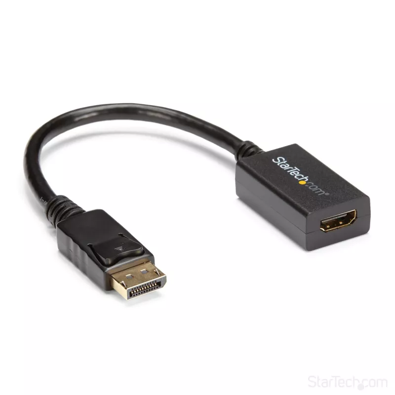 StarTech.com DisplayPort zu HDMI Adapter - DP 1.2 auf HDMI Video Konverter 1080p - DP auf HDMI Monitor/TV/Display Kabel Adapter Dongle - Passiver DP auf HDMI Adapter - Verriegelbarer DP Stecker