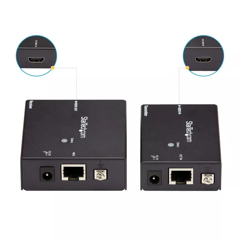 StarTech.com HDMI über CAT5e HDBaseT Extender – Stromversorgung über Kabel – Ultra HD 4K – TAA