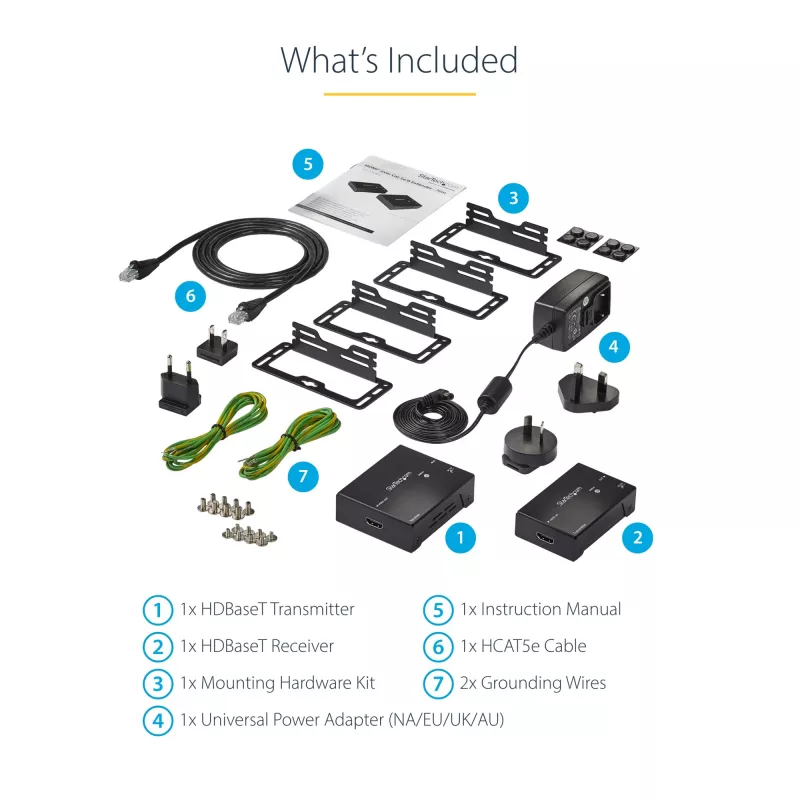StarTech.com HDMI über CAT5e HDBaseT Extender – Stromversorgung über Kabel – Ultra HD 4K – TAA