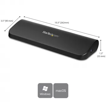 StarTech.com Dual-Monitor USB 3.0 Dockingstation mit HDMI & DVI/VGA