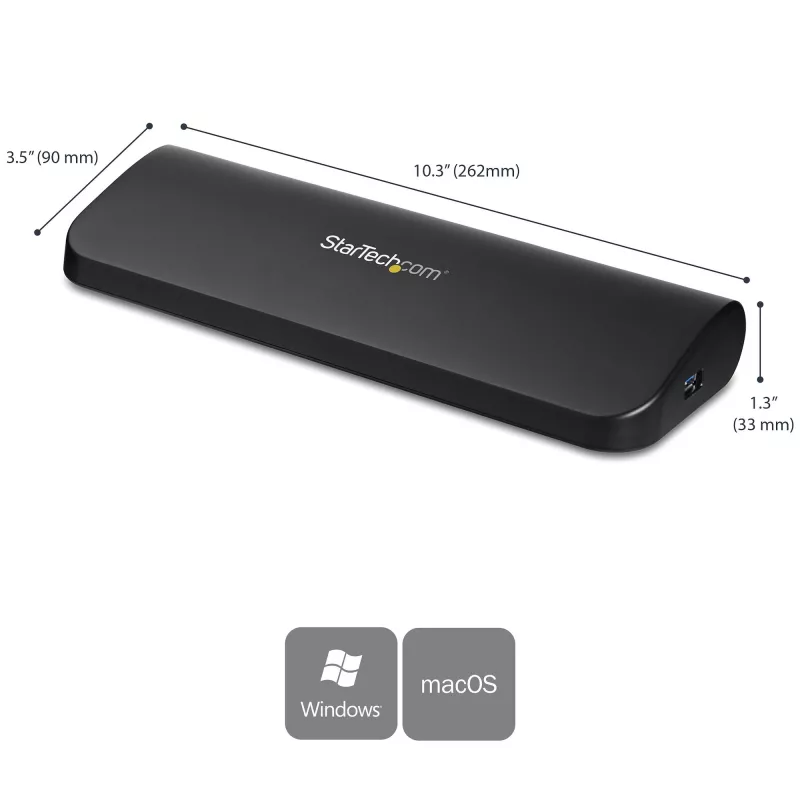 StarTech.com Dual-Monitor USB 3.0 Dockingstation mit HDMI & DVI/VGA