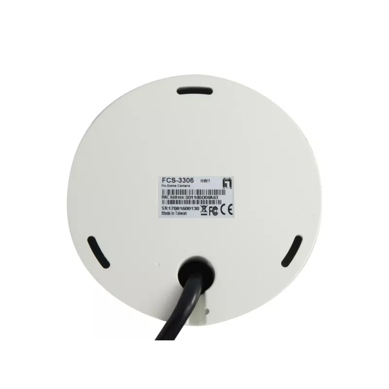 LevelOne HUBBLE Fixed Dome IP-Netzwerkkamera, H.265, 3 Megapixel, 802.3af PoE, IR-LEDs, Innen-/Außenbereich, vandalismussicher