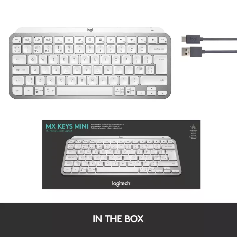 Logitech MX Keys Mini kabellose beleuchtete Tastatur Mini QWERTY