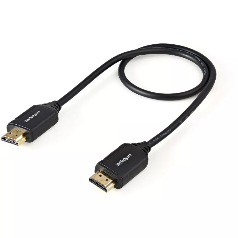 StarTech.com 50 cm Premium-zertifiziertes HDMI 2.0 Kabel mit Ethernet - High Speed Ultra HD 4K 60Hz HDMI Kabel HDR10 - HDMI-Kabel (Stecker/Stecker) - Für UHD-Monitore, Fernseher, Displays