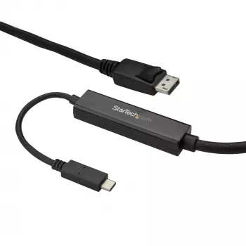 StarTech.com 2,9 m (9,8 ft.) USB-C auf DisplayPort 1.2 Kabel 4K 60Hz – USB-C auf DisplayPort Adapterkabel – HBR2 USB Typ-C DP Alt Mode auf DP Monitor Videokabel – Funktioniert mit Thunderbolt 3 – Schwarz