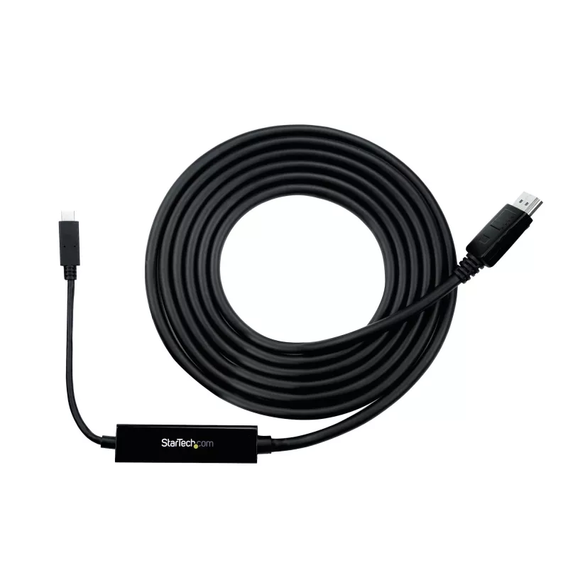 StarTech.com 2,9 m (9,8 ft.) USB-C auf DisplayPort 1.2 Kabel 4K 60Hz – USB-C auf DisplayPort Adapterkabel – HBR2 USB Typ-C DP Alt Mode auf DP Monitor Videokabel – Funktioniert mit Thunderbolt 3 – Schwarz