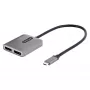 StarTech.com USB-C zu Dual DisplayPort 1.4 Adapter, USB Type-C Multi-Monitor MST Hub, Dual 5K 60Hz DP Laptop Display Extender / Splitter, HDR, Extra langes integriertes Kabel – nur Windows