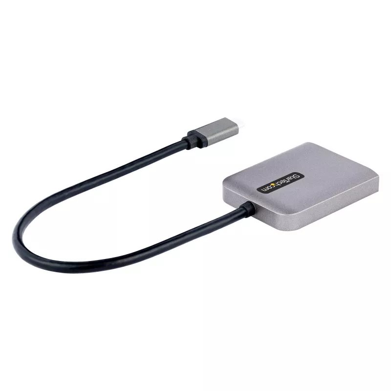 StarTech.com USB-C zu Dual DisplayPort 1.4 Adapter, USB Type-C Multi-Monitor MST Hub, Dual 5K 60Hz DP Laptop Display Extender / Splitter, HDR, Extra langes integriertes Kabel – nur Windows