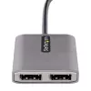 StarTech.com USB-C zu Dual DisplayPort 1.4 Adapter, USB Type-C Multi-Monitor MST Hub, Dual 5K 60Hz DP Laptop Display Extender / Splitter, HDR, Extra langes integriertes Kabel – nur Windows