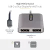StarTech.com USB-C zu Dual DisplayPort 1.4 Adapter, USB Type-C Multi-Monitor MST Hub, Dual 5K 60Hz DP Laptop Display Extender / Splitter, HDR, Extra langes integriertes Kabel – nur Windows