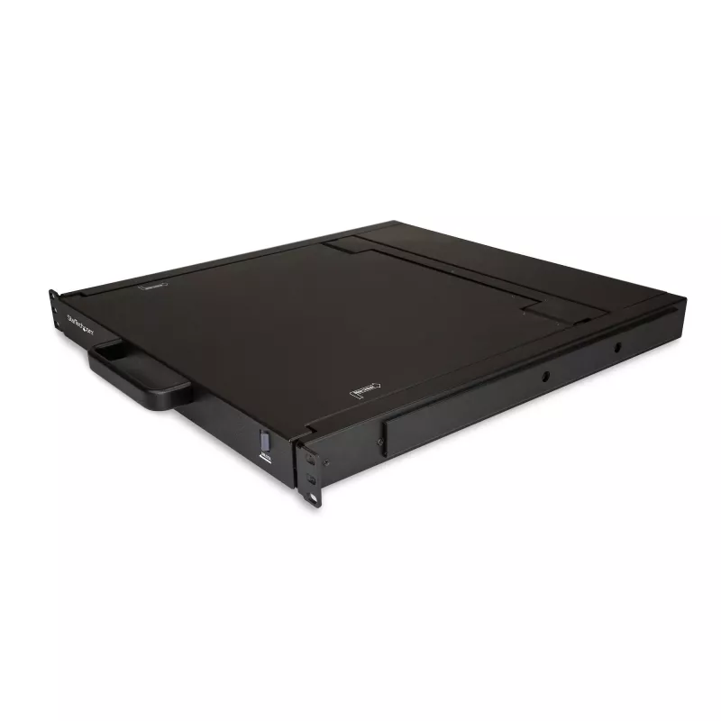 StarTech.com Rackmount KVM Console - Single Port VGA KVM mit 17-Zoll-LCD-Monitor für Server-Rack - Voll ausgestattete universelle 1U LCD KVM Drawer mit Kabeln & Hardware - USB-Unterstützung - 50.000 MTBF
