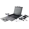 StarTech.com Rackmount KVM Console - Single Port VGA KVM mit 17-Zoll-LCD-Monitor für Server-Rack - Voll ausgestattete universelle 1U LCD KVM Drawer mit Kabeln & Hardware - USB-Unterstützung - 50.000 MTBF