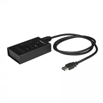 StarTech.com 4 Port USB 3.0 Hub - USB Typ-A auf 1x USB-C & 3x USB-A - Kommerzieller Metall-USB-Hub - SuperSpeed 5 Gbit/s USB 3.1/3.2 Gen 1 - Eigenständig mit Strom versorgt - BC 1.2 Schnellladung - Montierbar/Robust~4 Port USB 3.0 Hub - USB Typ-A auf 1x USB-C & 3x USB-A - Kommerzieller Metall-USB-Hub - SuperSpeed USB 3.2 Gen 1 (5 Gbit/s) - Eigenständig mit Strom versorgt - BC 1.2 Schnellladung…