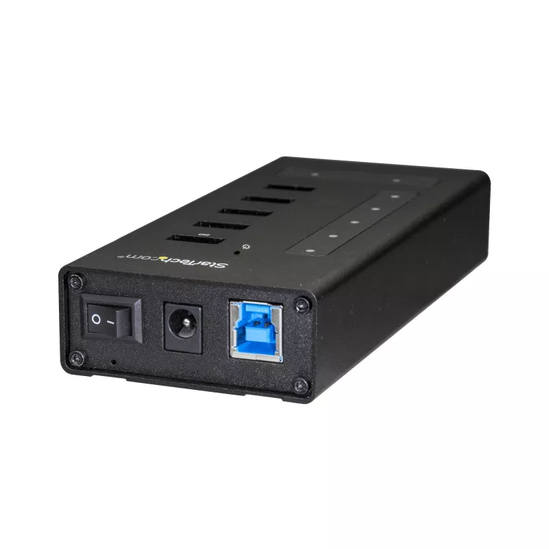 StarTech.com 7 Port USB C Hub - USB Type-C zu 2x USB-C/5x USB-A - Kommerzieller Metall USB 3.0 Hub - SuperSpeed USB 3.2 Gen 1 (5 Gbit/s) - Selbstversorgt - BC 1.2 Schnellladung - Montierbar/Robust