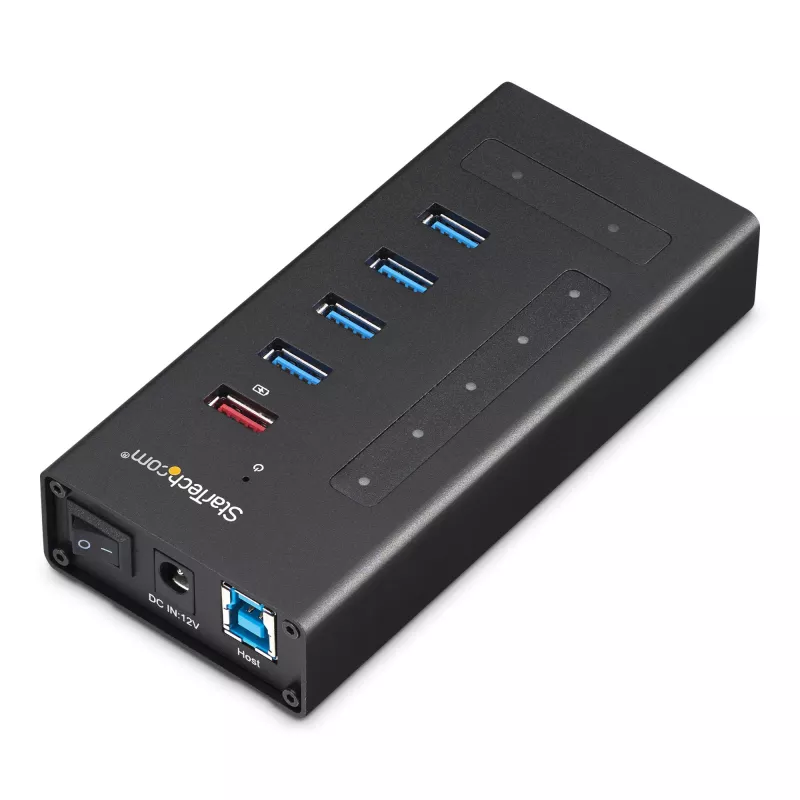StarTech.com 7 Port USB C Hub - USB Type-C zu 2x USB-C/5x USB-A - Kommerzieller Metall USB 3.0 Hub - SuperSpeed USB 3.2 Gen 1 (5 Gbit/s) - Selbstversorgt - BC 1.2 Schnellladung - Montierbar/Robust