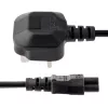 StarTech.com 3ft (1m) UK Laptop-Netzkabel, BS 1363 auf C5 (Kleeblatt), 2,5A 250V, 18AWG, UK Laptop-Ersatzkabel, Drucker-Netzkabel, Laptop-Ladekabel, Laptop-Netzteilkabel