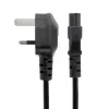 StarTech.com 3ft (1m) UK Laptop-Netzkabel, BS 1363 auf C5 (Kleeblatt), 2,5A 250V, 18AWG, UK Laptop-Ersatzkabel, Drucker-Netzkabel, Laptop-Ladekabel, Laptop-Netzteilkabel