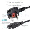 StarTech.com 3ft (1m) UK Laptop-Netzkabel, BS 1363 auf C5 (Kleeblatt), 2,5A 250V, 18AWG, UK Laptop-Ersatzkabel, Drucker-Netzkabel, Laptop-Ladekabel, Laptop-Netzteilkabel