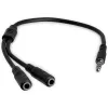 StarTech.com Headset-Adapter für Headsets mit getrennten Kopfhörer-/Mikrofonsteckern – 3,5 mm 4-polig auf 2x 3-polig 3,5 mm Stecker/Buchse