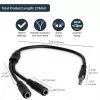 StarTech.com Headset-Adapter für Headsets mit getrennten Kopfhörer-/Mikrofonsteckern – 3,5 mm 4-polig auf 2x 3-polig 3,5 mm Stecker/Buchse