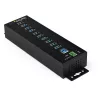 StarTech.com 10-Port USB 3.0 Hub mit Netzteil - Industrieller USB-A-Hub aus Metall mit ESD- und 350-W-Überspannungsschutz – Hutschienen-/Wand-/Tischmontage – High-Speed USB 3.2 Gen 1 (5 Gbit/s) Hub