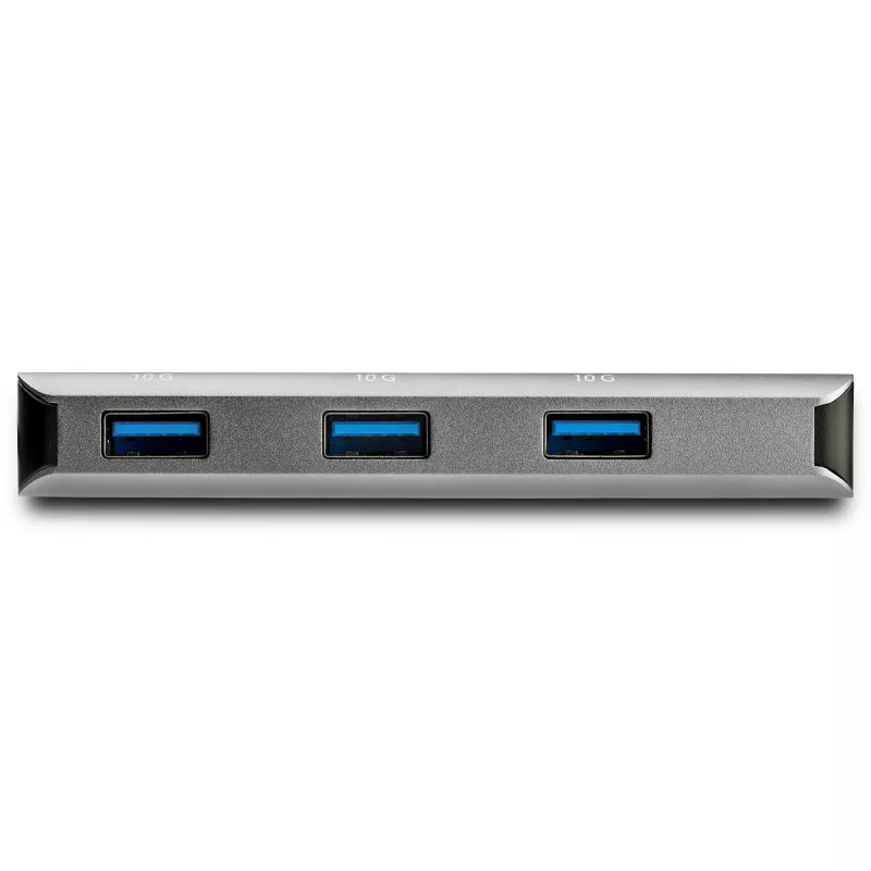 StarTech.com 3-Port-10-Gbit/s-USB-C-Hub mit SD-Kartenleser – 3x USB-A & 1x SD-Steckplatz – tragbarer USB-3.1/3.2-Gen-2-Typ-C-Adapter-Hub – Laptop-Hub – busgespeist – Thunderbolt-3-kompatibel