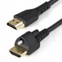 StarTech.com 6ft (2m) HDMI-Kabel mit Sicherungsschraube – 4K 60Hz HDR – High-Speed HDMI 2.0 Monitorkabel mit Sicherungsschraubanschluss für sichere Verbindung – HDMI-Kabel mit Ethernet – M/M