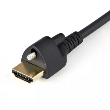 StarTech.com 6ft (2m) HDMI-Kabel mit Sicherungsschraube – 4K 60Hz HDR – High-Speed HDMI 2.0 Monitorkabel mit Sicherungsschraubanschluss für sichere Verbindung – HDMI-Kabel mit Ethernet – M/M