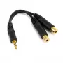 StarTech.com 15 cm Stereo-Splitterkabel – 3,5 mm Stecker auf 2x 3,5 mm Buchse