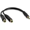 StarTech.com 15 cm Stereo-Splitterkabel – 3,5 mm Stecker auf 2x 3,5 mm Buchse