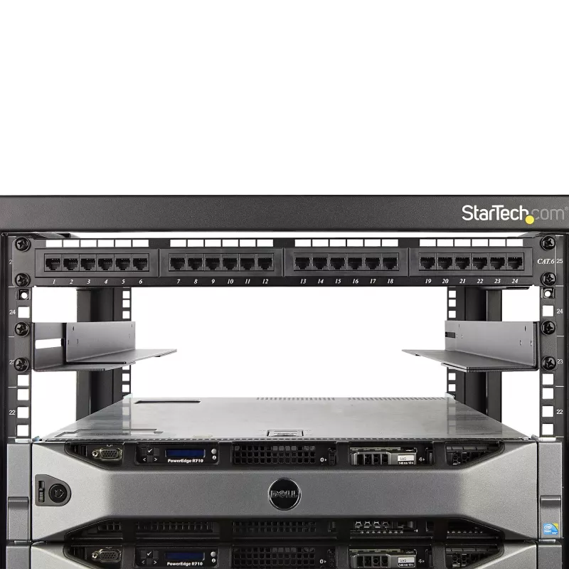 StarTech.com 1HE 19 Zoll Server-Rack-Schienen – 24-36 Zoll einstellbare Tiefe – Universelle 4-Pfosten-Rack-Montageschienen – Netzwerk-Equipment/Server/USV-Montageschienen-Set HPE ProLiant Dell PowerEdge