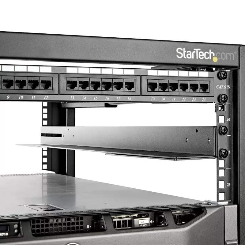 StarTech.com 1HE 19 Zoll Server-Rack-Schienen – 24-36 Zoll einstellbare Tiefe – Universelle 4-Pfosten-Rack-Montageschienen – Netzwerk-Equipment/Server/USV-Montageschienen-Set HPE ProLiant Dell PowerEdge