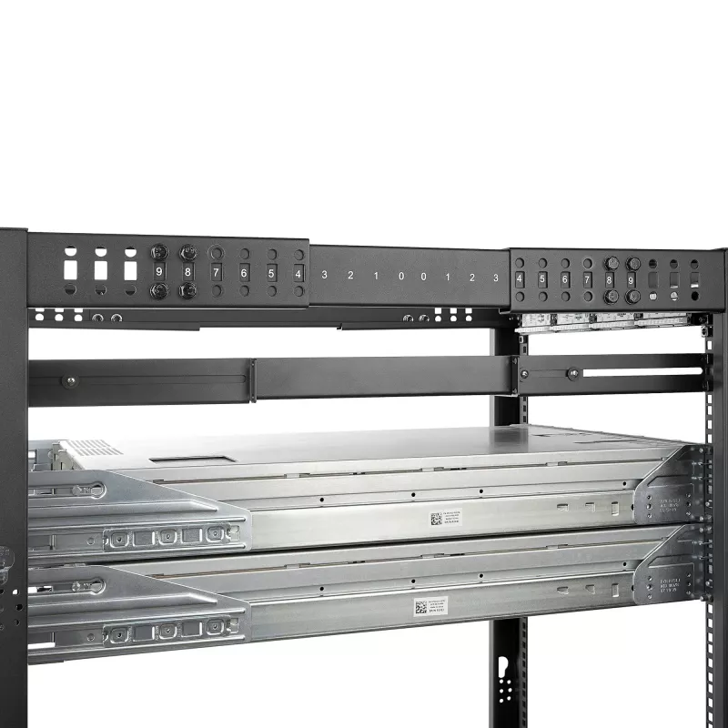 StarTech.com 1HE 19 Zoll Server-Rack-Schienen – 24-36 Zoll einstellbare Tiefe – Universelle 4-Pfosten-Rack-Montageschienen – Netzwerk-Equipment/Server/USV-Montageschienen-Set HPE ProLiant Dell PowerEdge