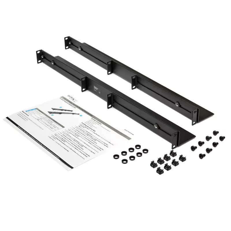 StarTech.com 1HE 19 Zoll Server-Rack-Schienen – 24-36 Zoll einstellbare Tiefe – Universelle 4-Pfosten-Rack-Montageschienen – Netzwerk-Equipment/Server/USV-Montageschienen-Set HPE ProLiant Dell PowerEdge
